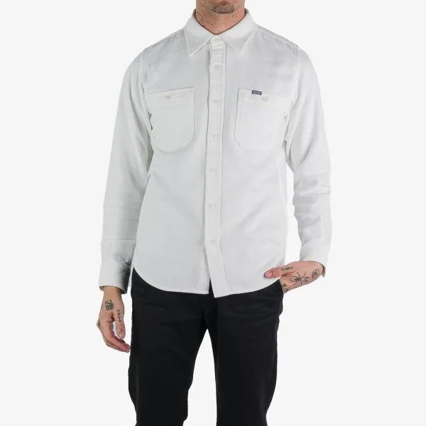 7oz Soft Flannel Work Shirt - White