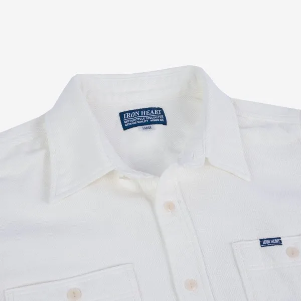 7oz Soft Flannel Work Shirt - White