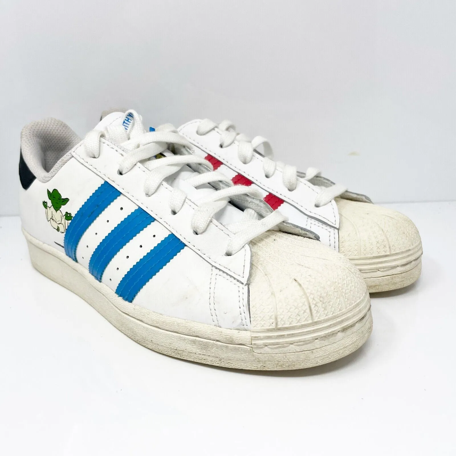 Adidas Boys Superstar FX5938 White Casual Shoes Sneakers Size 6