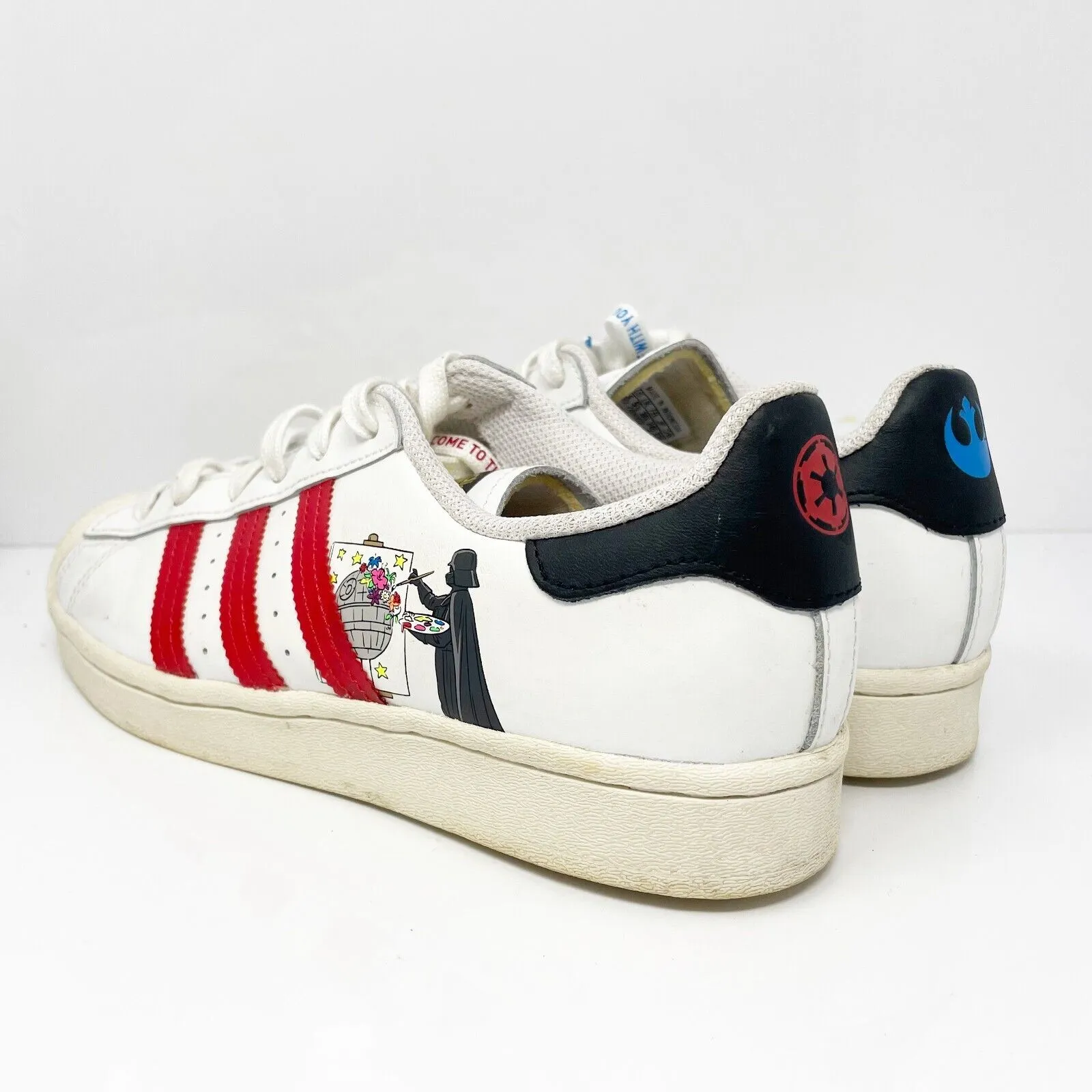 Adidas Boys Superstar FX5938 White Casual Shoes Sneakers Size 6