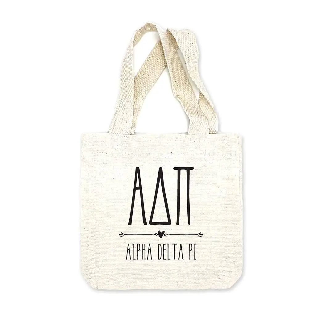 Alpha Delta Pi Boho Design on Mini Tote Gift Bag