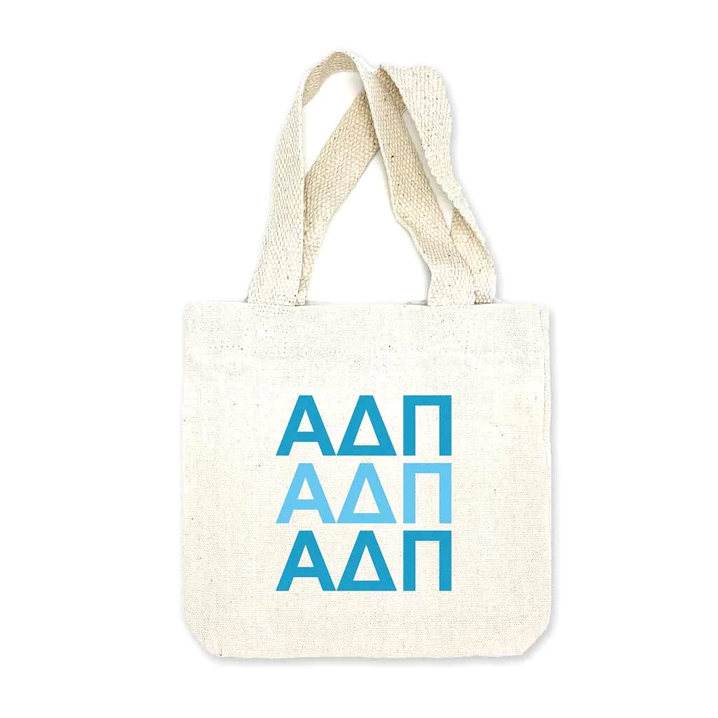 Alpha Delta Pi Sorority Greek Letters Mini Tote Gift Bag