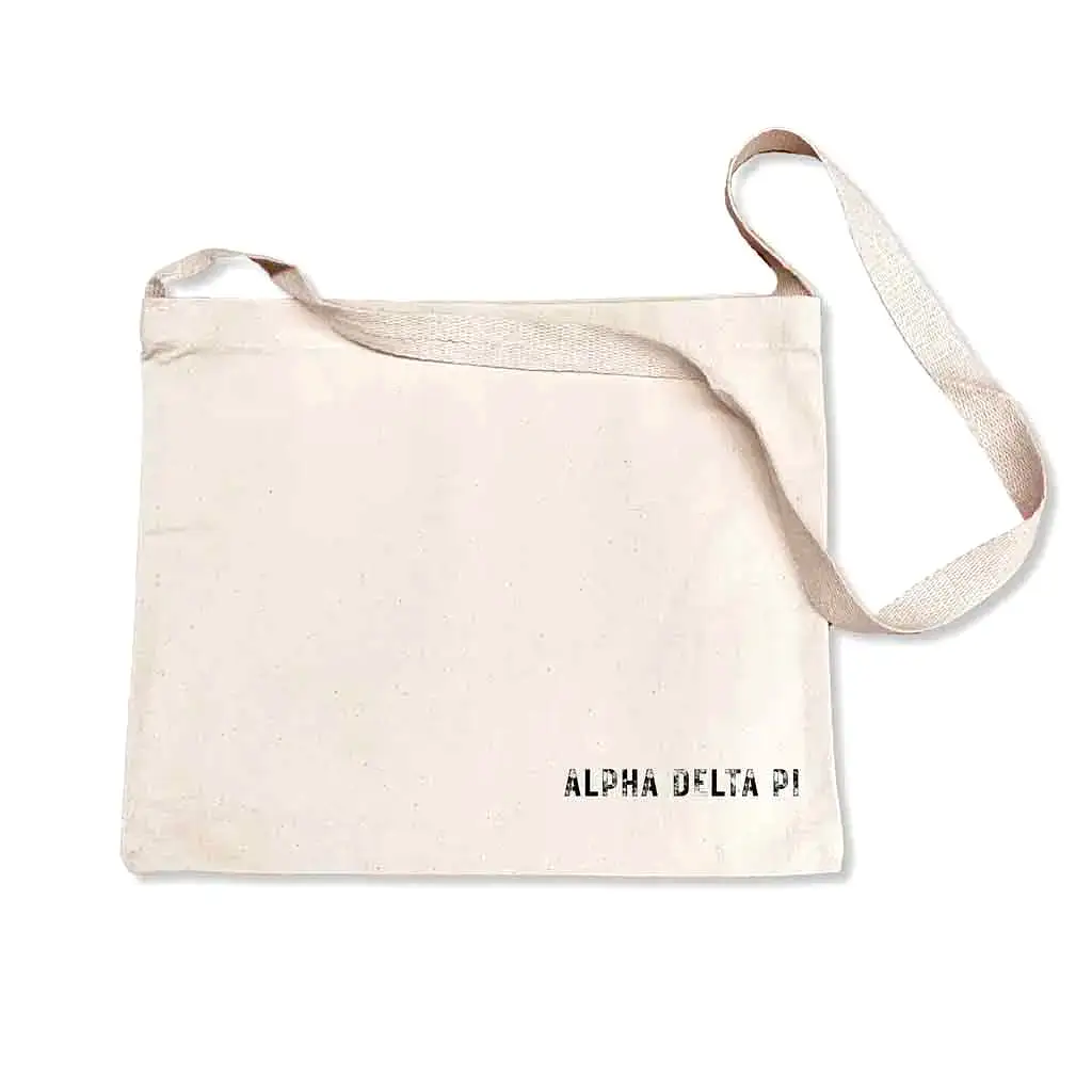 Alpha Delta Pi Sorority Messenger Bag with Cross Body Strap