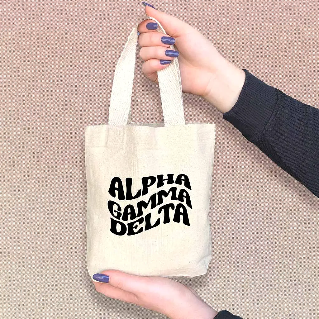 Alpha Gamma Delta Mod Sorority Name Mini Tote Gift Bag