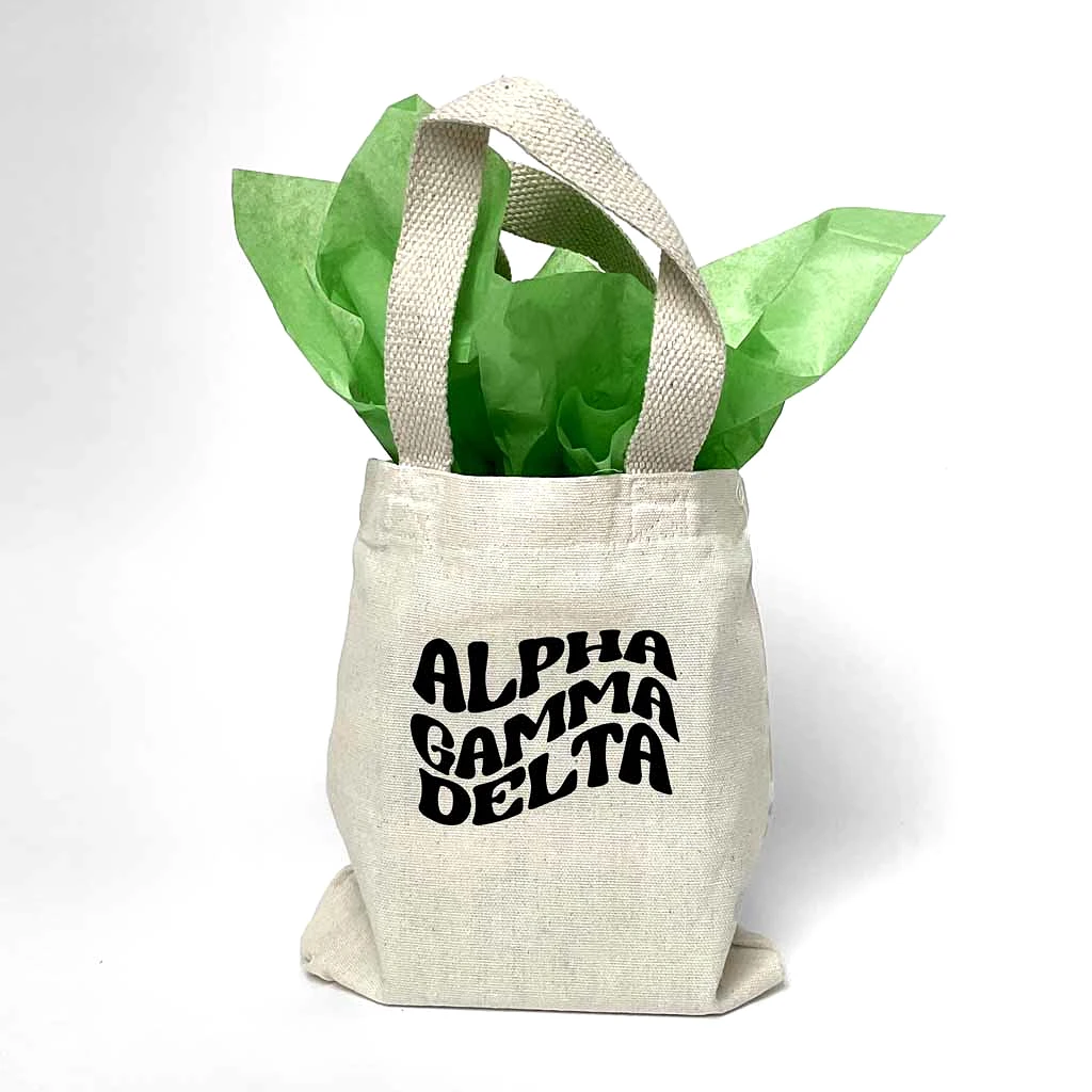 Alpha Gamma Delta Mod Sorority Name Mini Tote Gift Bag