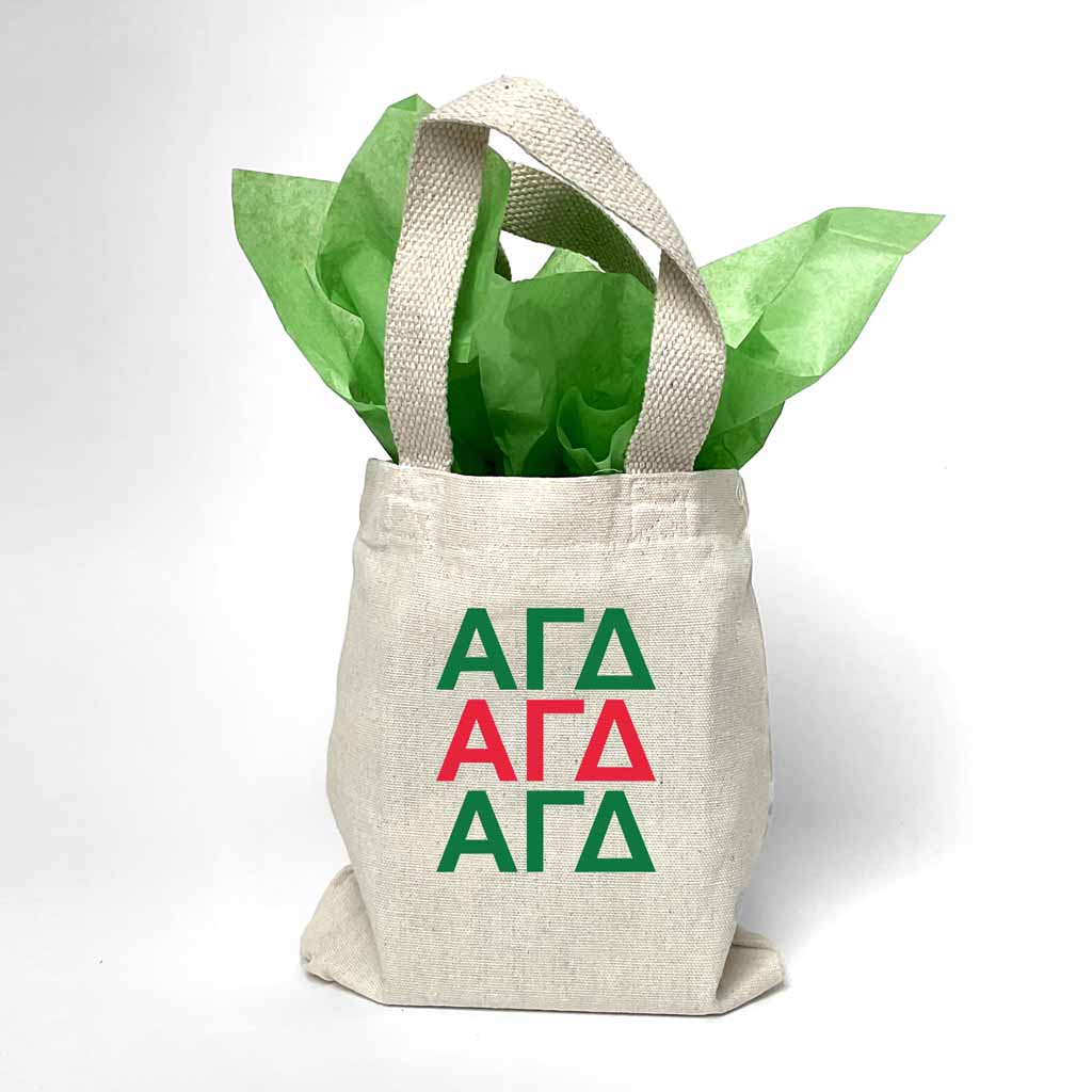 Alpha Gamma Delta Sorority Greek Letters Mini Tote Gift Bag