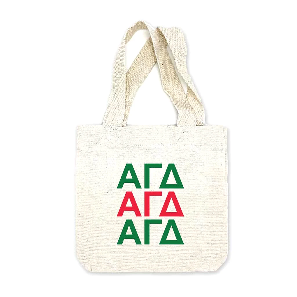 Alpha Gamma Delta Sorority Greek Letters Mini Tote Gift Bag