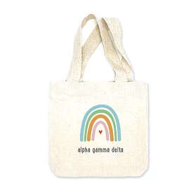 Alpha Gamma Delta Sorority Rainbow Mini Tote Gift Bag