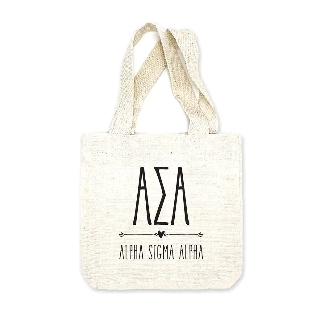 Alpha Sigma Alpha Boho Design on Mini Tote Gift Bag