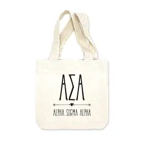 Alpha Sigma Alpha Boho Design on Mini Tote Gift Bag