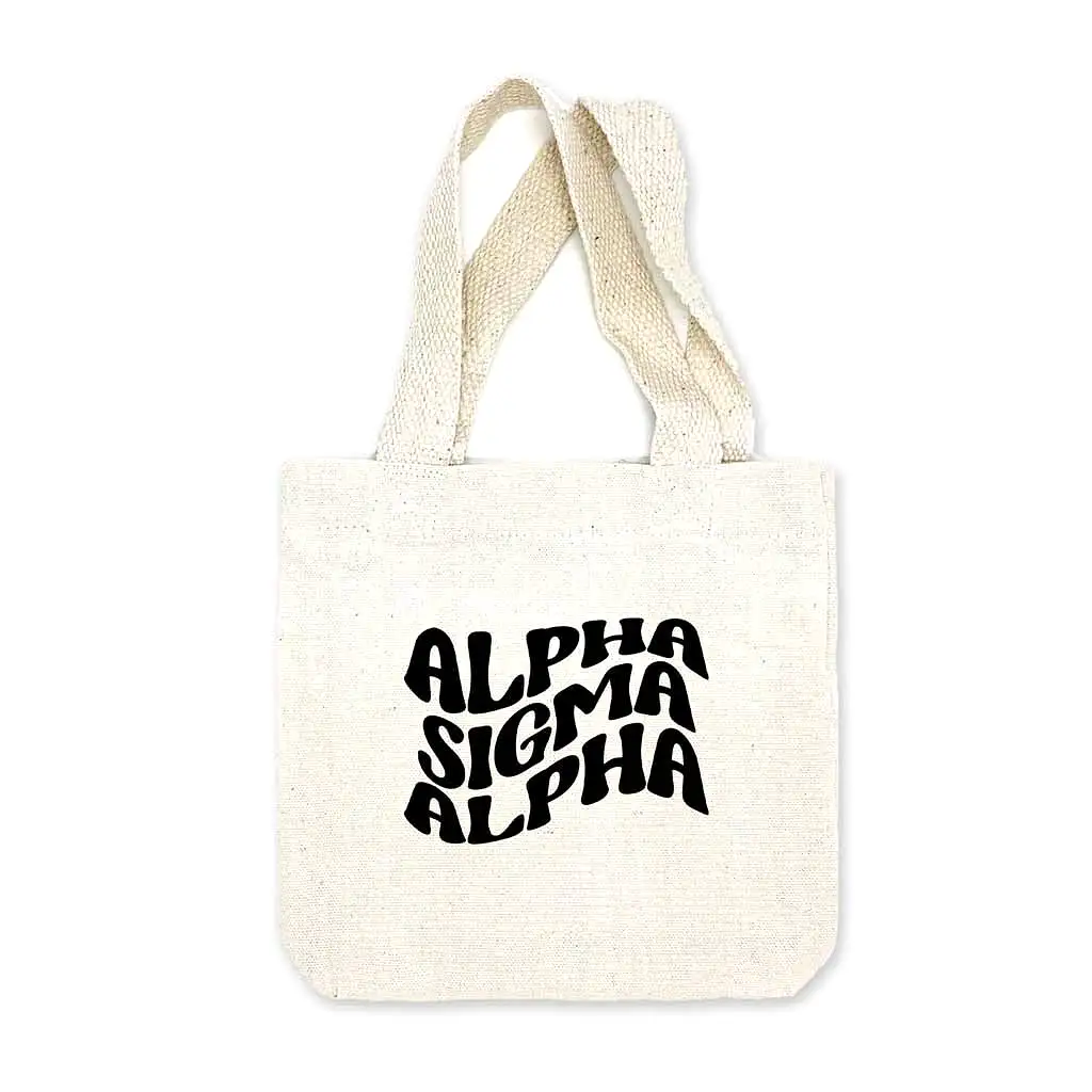 Alpha Sigma Alpha Mod Sorority Name Mini Tote Gift Bag