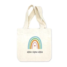 Alpha Sigma Alpha Sorority Rainbow Mini Tote Gift Bag