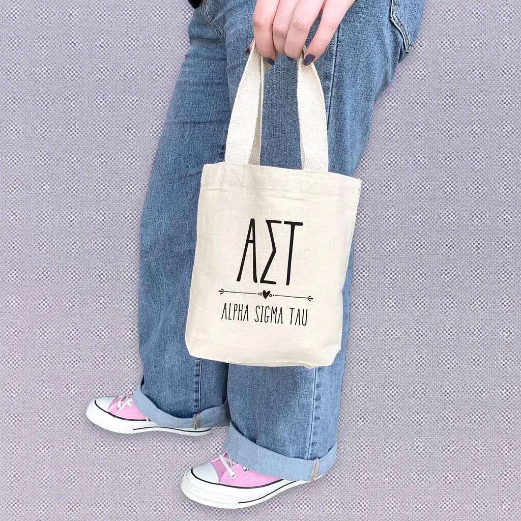 Alpha Sigma Tau Boho Design on Mini Tote Gift Bag