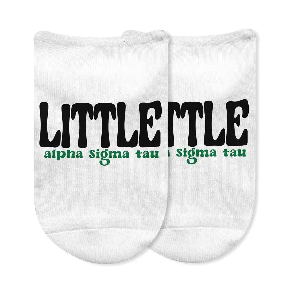 Alpha Sigma Tau No Show Socks for Bigs and Littles