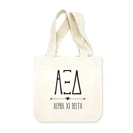 Alpha Xi Delta Boho Design on Mini Tote Gift Bag