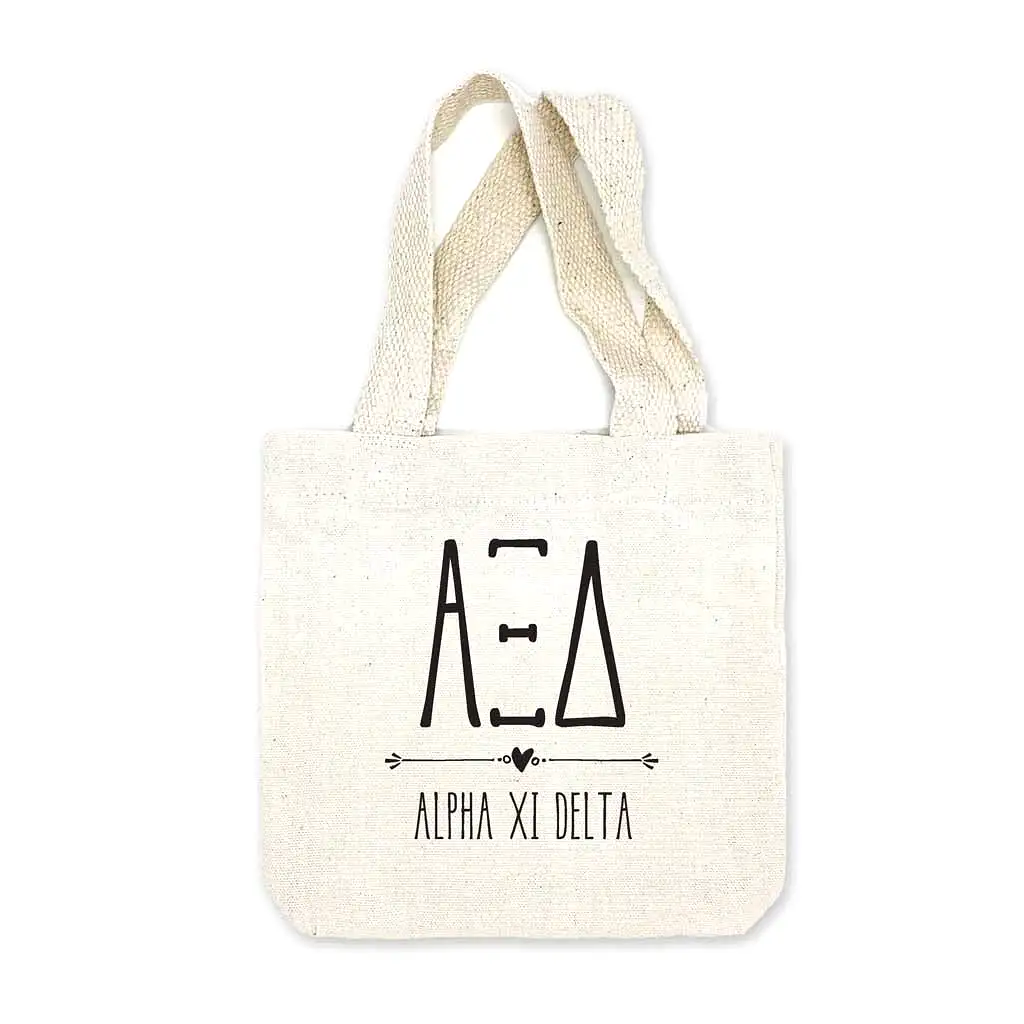 Alpha Xi Delta Boho Design on Mini Tote Gift Bag