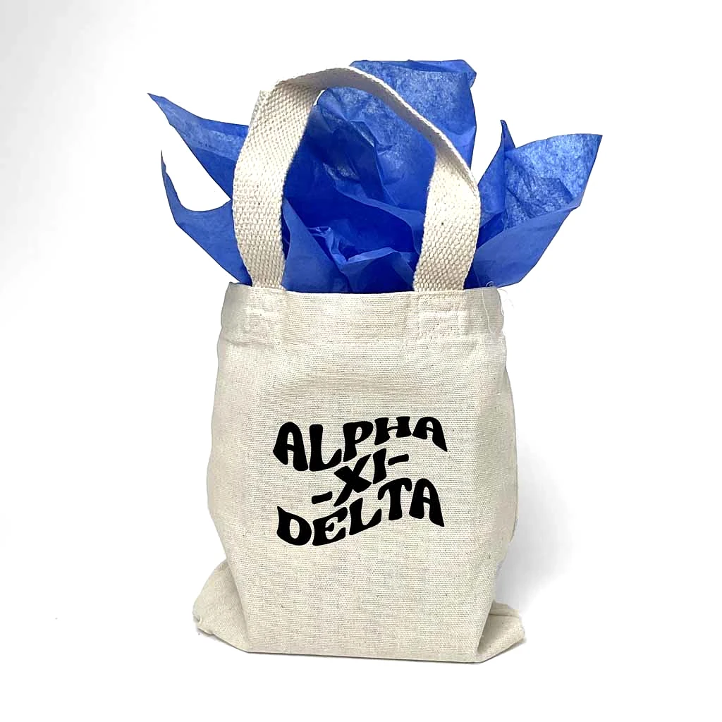 Alpha Xi Delta Mod Sorority Name Mini Tote Gift Bag