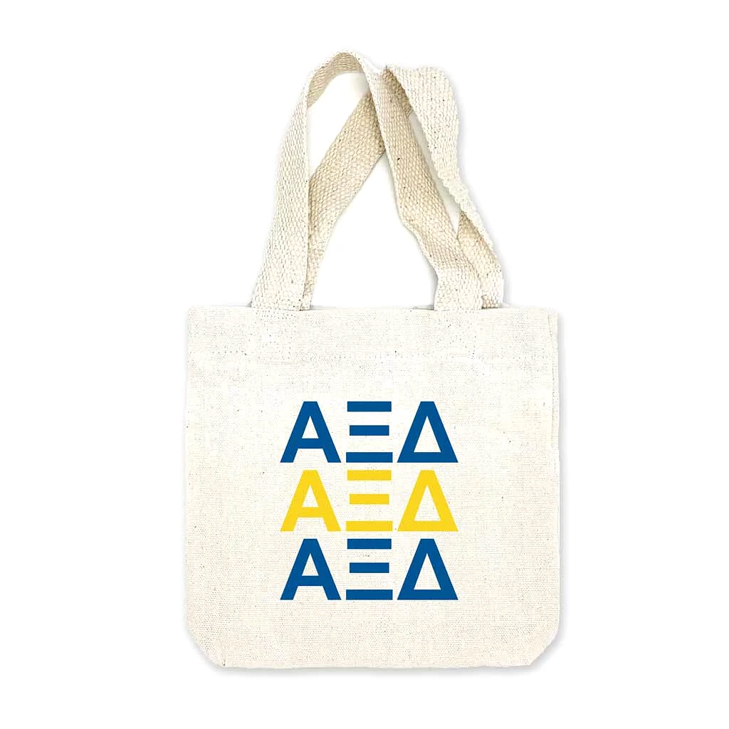 Alpha Xi Delta Sorority Greek Letters Mini Tote Gift Bag