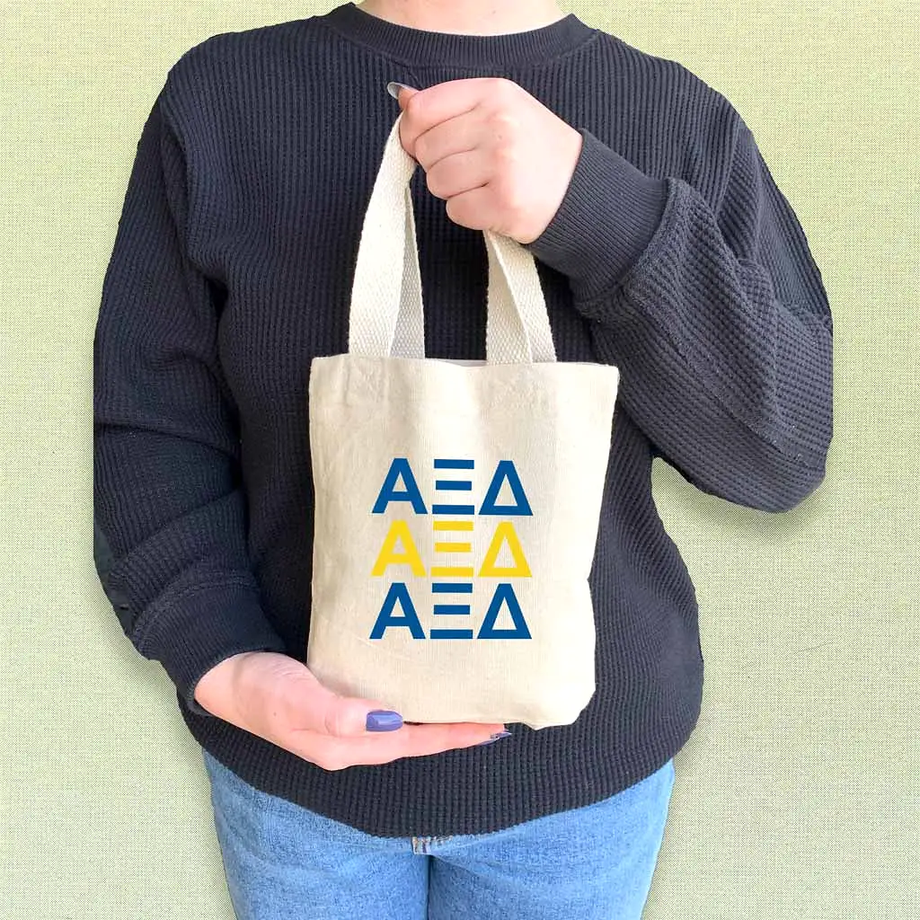 Alpha Xi Delta Sorority Greek Letters Mini Tote Gift Bag