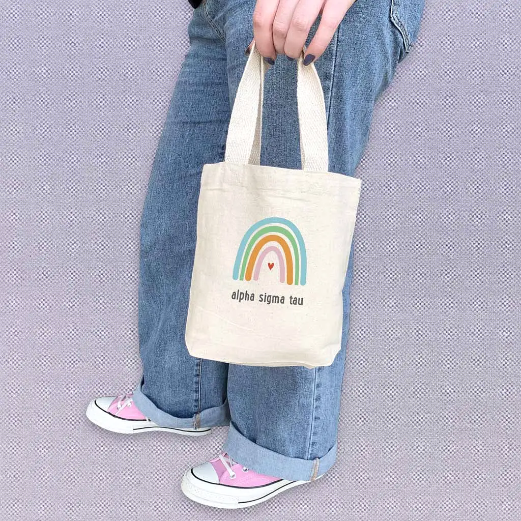 Alpha Xi Delta Sorority Rainbow Mini Tote Gift Bag