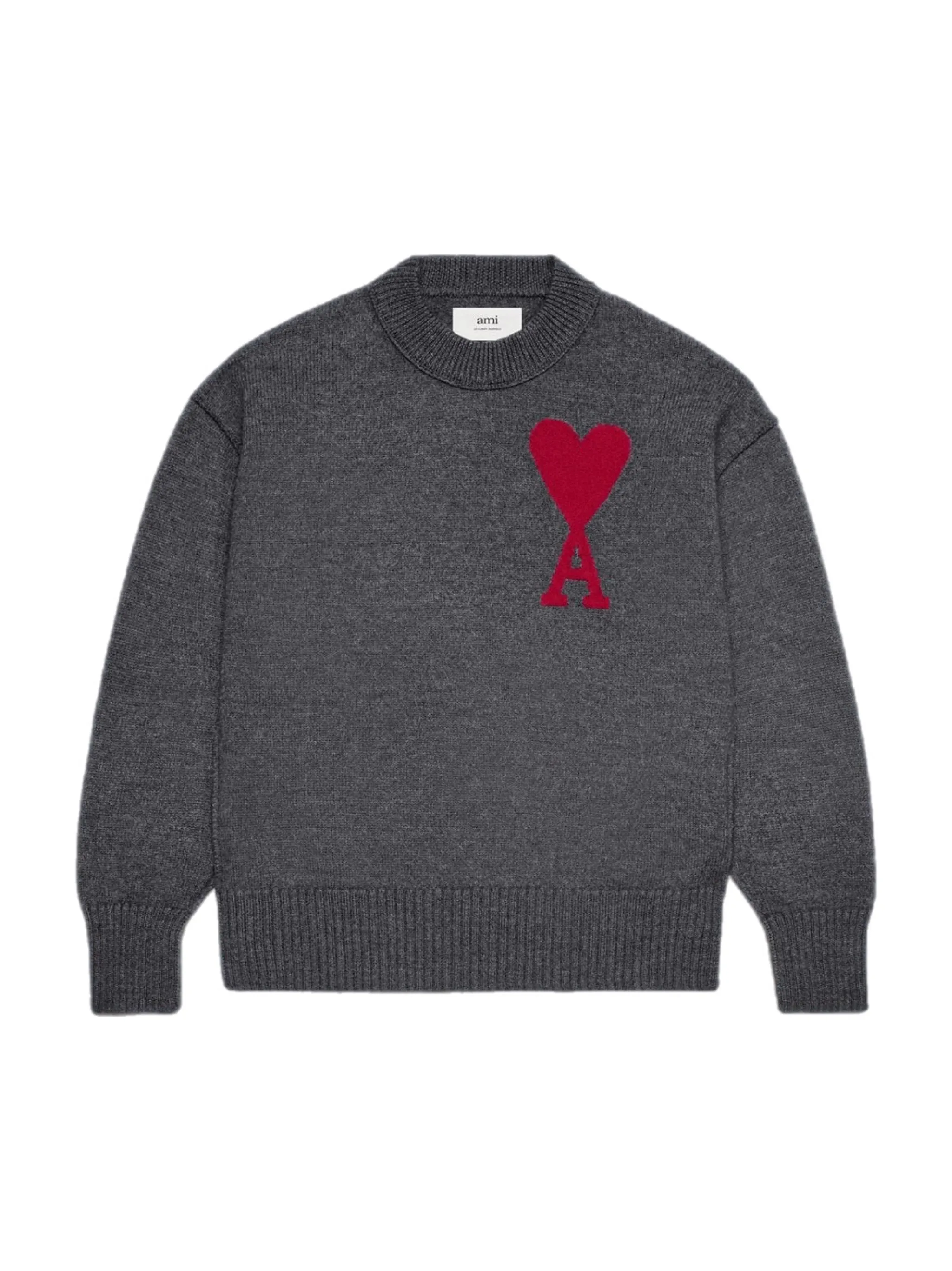 ami paris Red Ami De Coeur Sweater BFUKS006.018