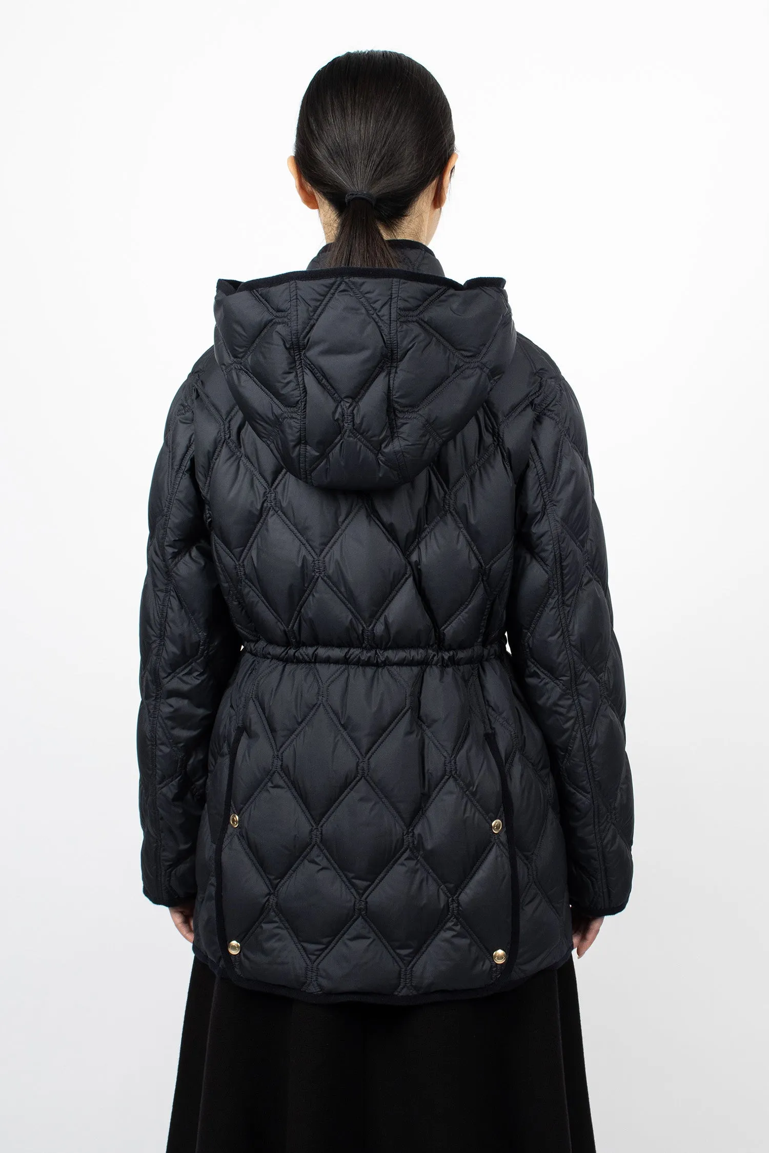 Ars Short Down Jacket Navy Blue