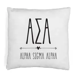 ASA Greek Boho Sorority Throw Pillow Cover for Dorm or Apartment