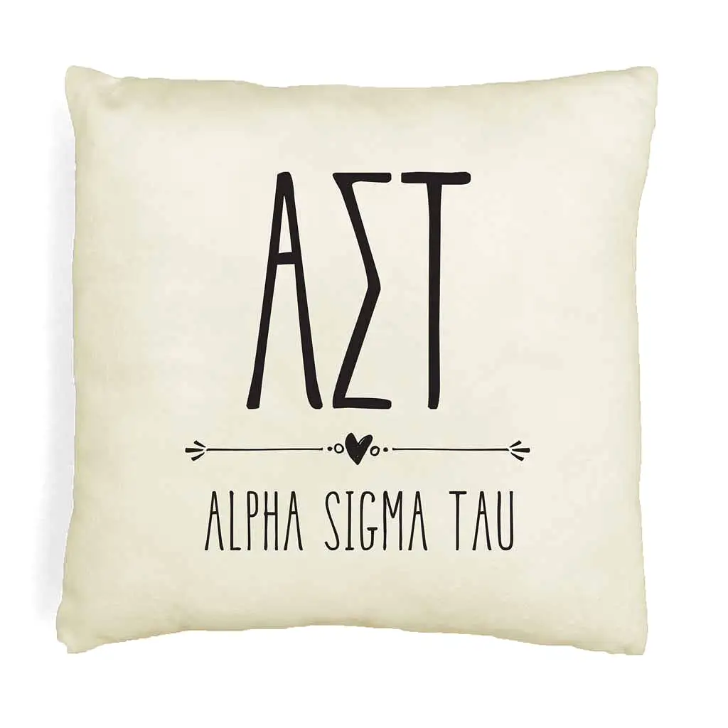 AST Greek Boho Sorority Throw Pillow Cover for Dorm or Apartment