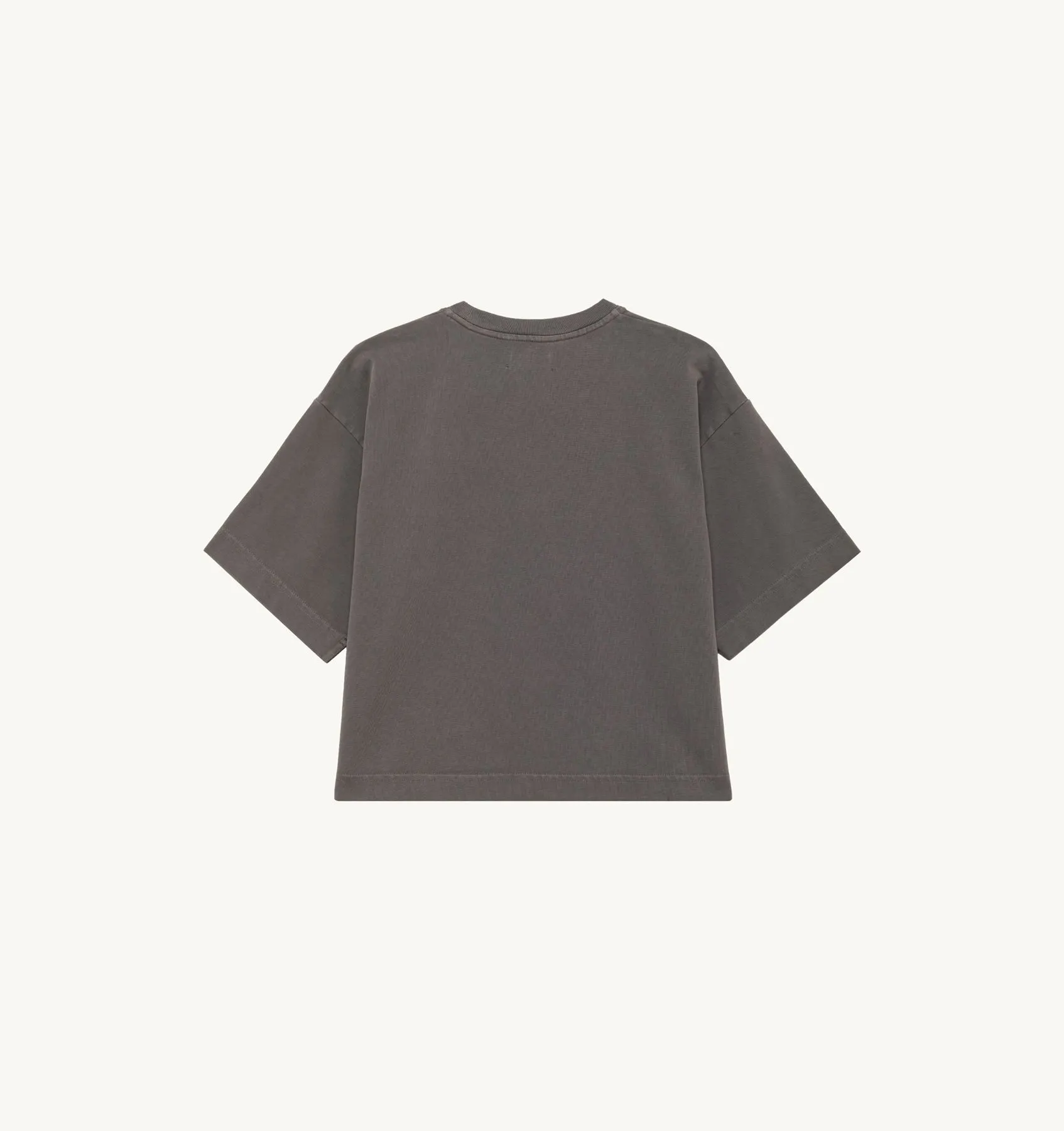 AUTRY APPAREL WOMAN  BOXY T-SHIRT IN GRAY HEAVY COTTON