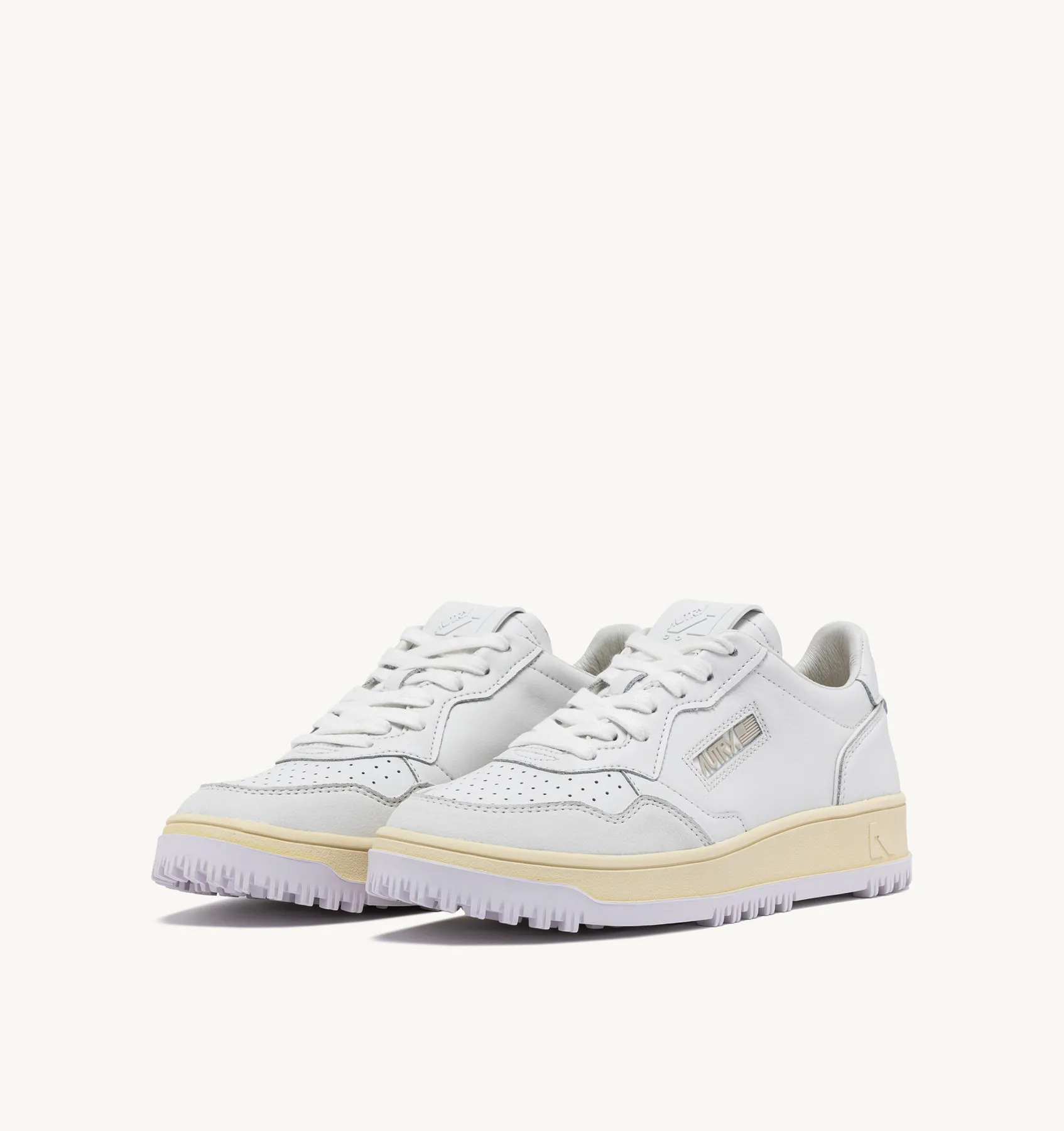 AUTRY NEW ARRIVALS WOMAN WOMAN  GOLF LOW SNEAKERS IN LEATHER COLOR WHITE