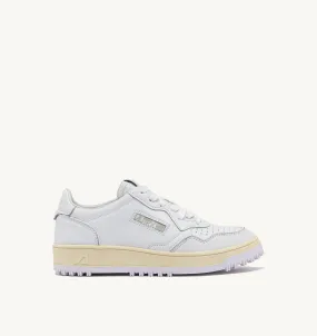 AUTRY NEW ARRIVALS WOMAN WOMAN  GOLF LOW SNEAKERS IN LEATHER COLOR WHITE