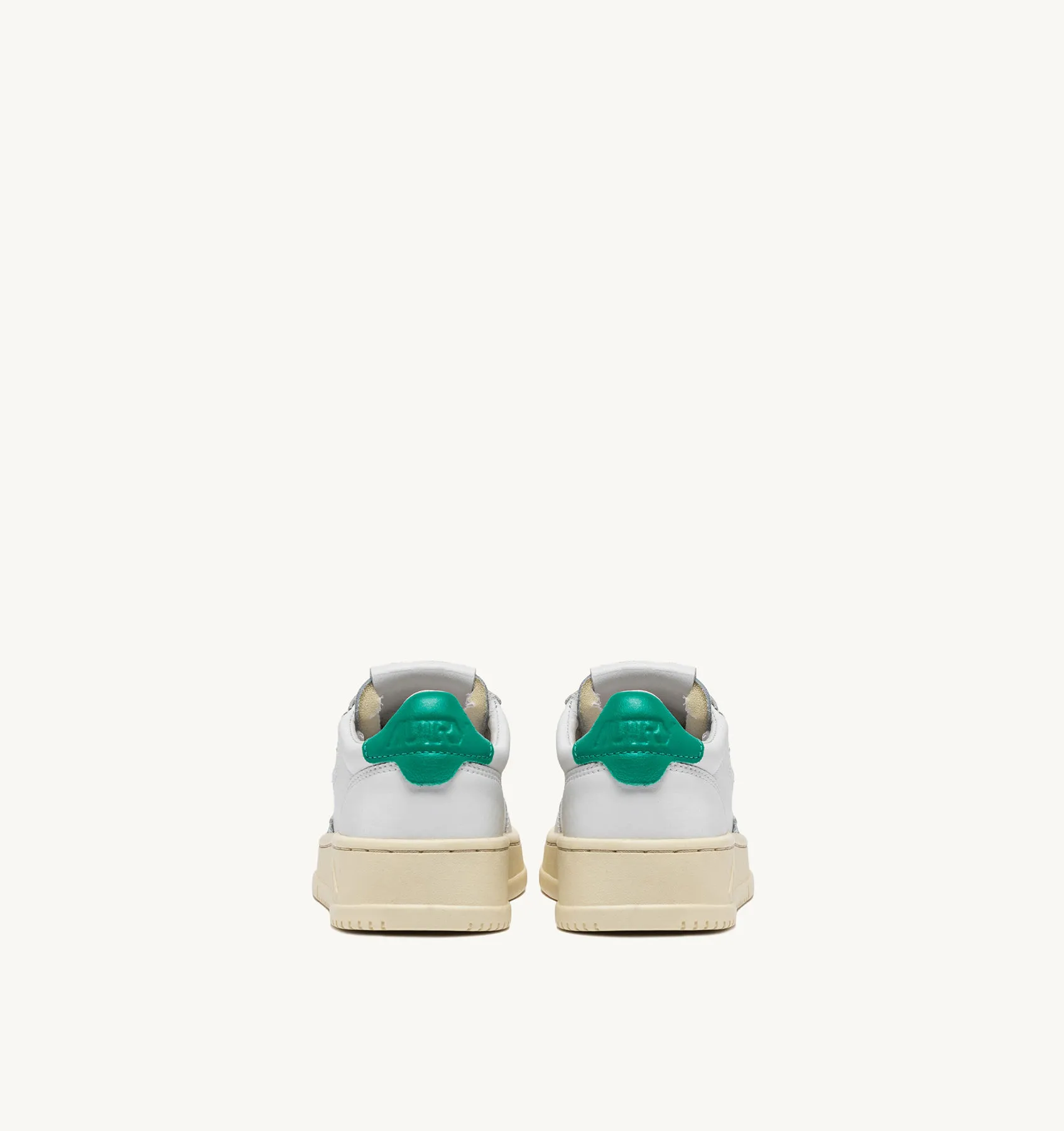 AUTRY SNEAKERS KID  MEDALIST LOW-TOP SNEAKERS FOR KIDS IN LEATHER COLOR WHITE AND GREEN