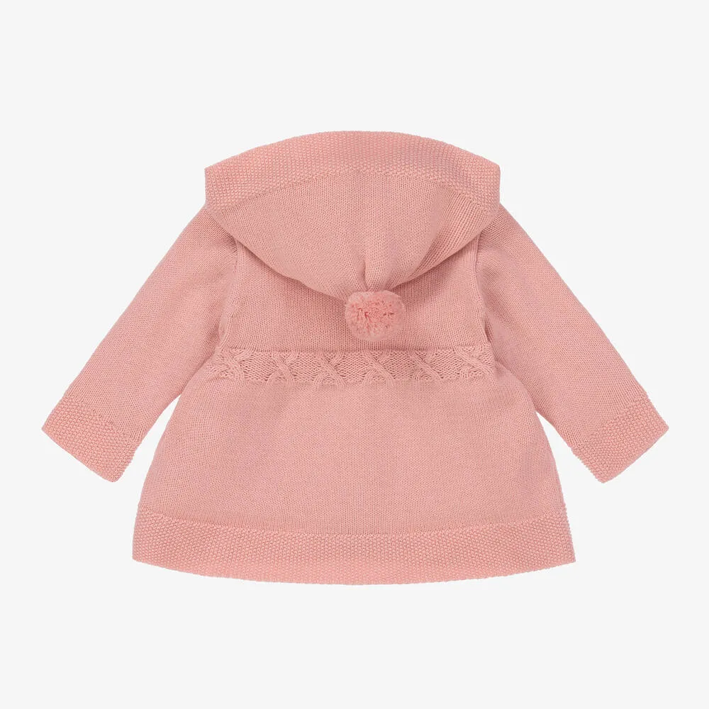 Baby Girls Pink Knitted Coat