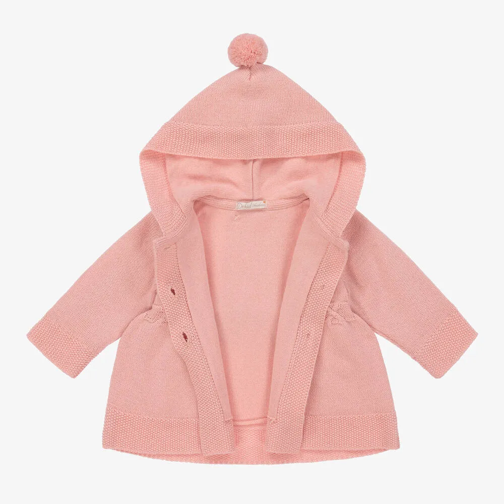 Baby Girls Pink Knitted Coat