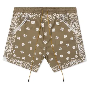 Bandana Shorts - Khaki