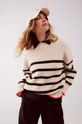 Black & Red Striped Sweater