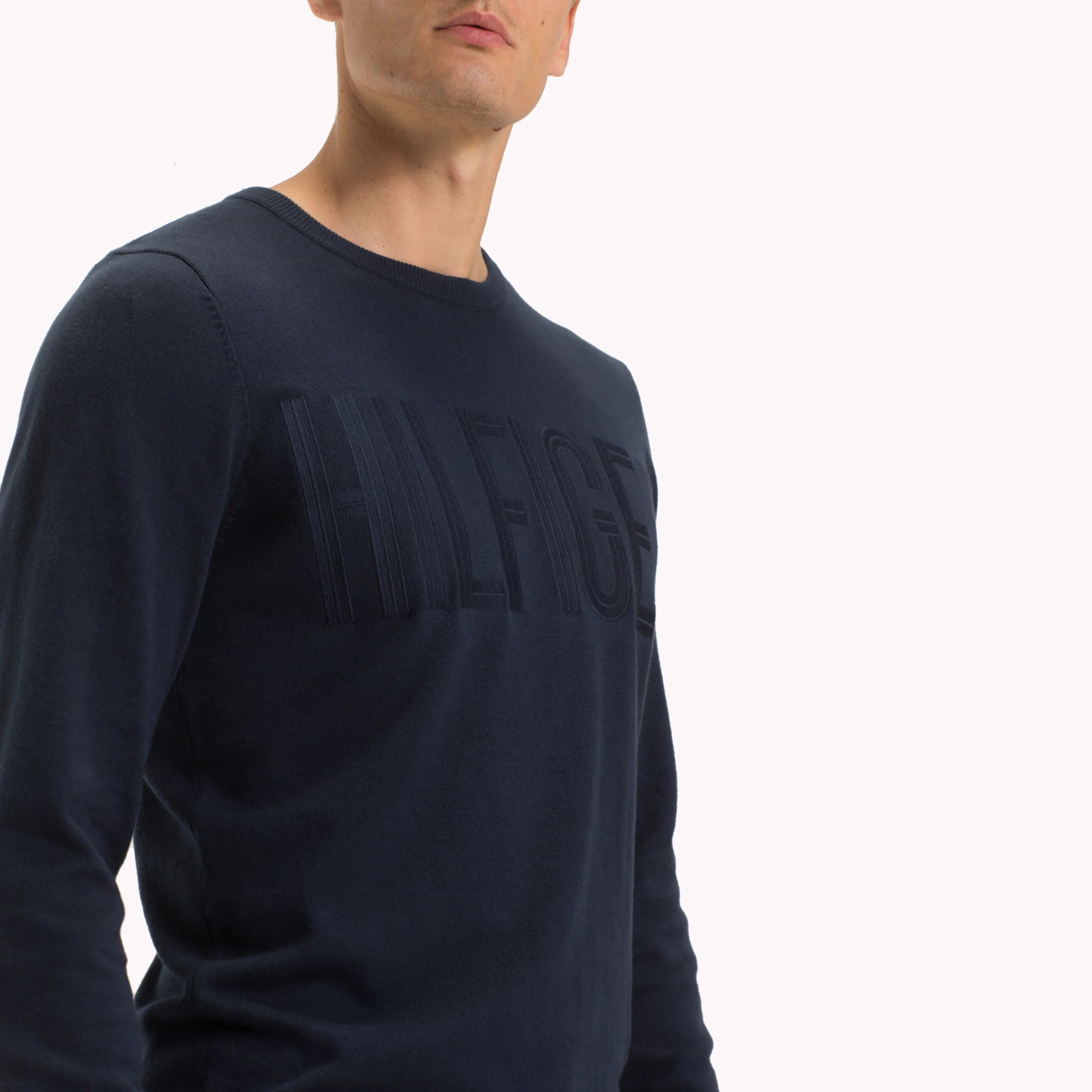 Blue Cotton Crew Neck Jumper | Sweatshirts & Hoodies | Tommy Hilfiger