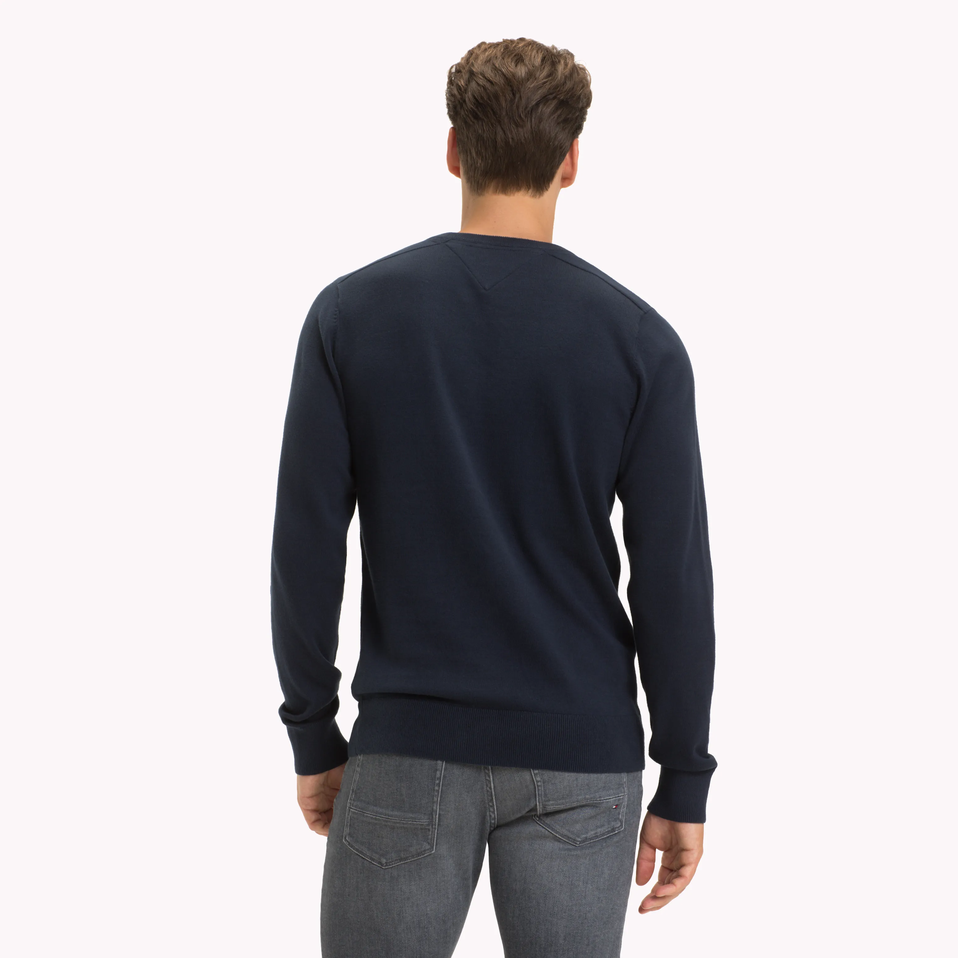 Blue Cotton Crew Neck Jumper | Sweatshirts & Hoodies | Tommy Hilfiger