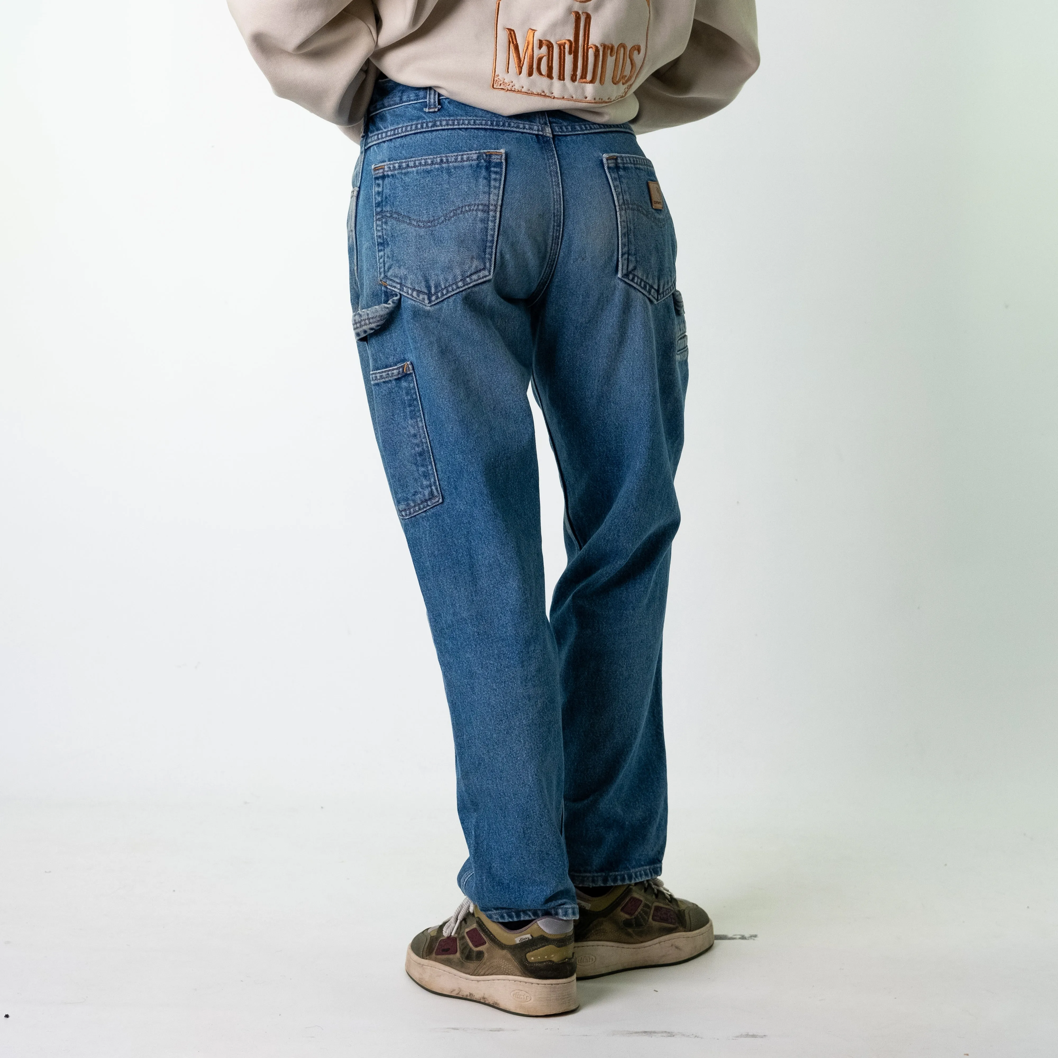 Blue Denim 90s Carhartt  Cargo Skater Trousers Pants Jeans (33x30)