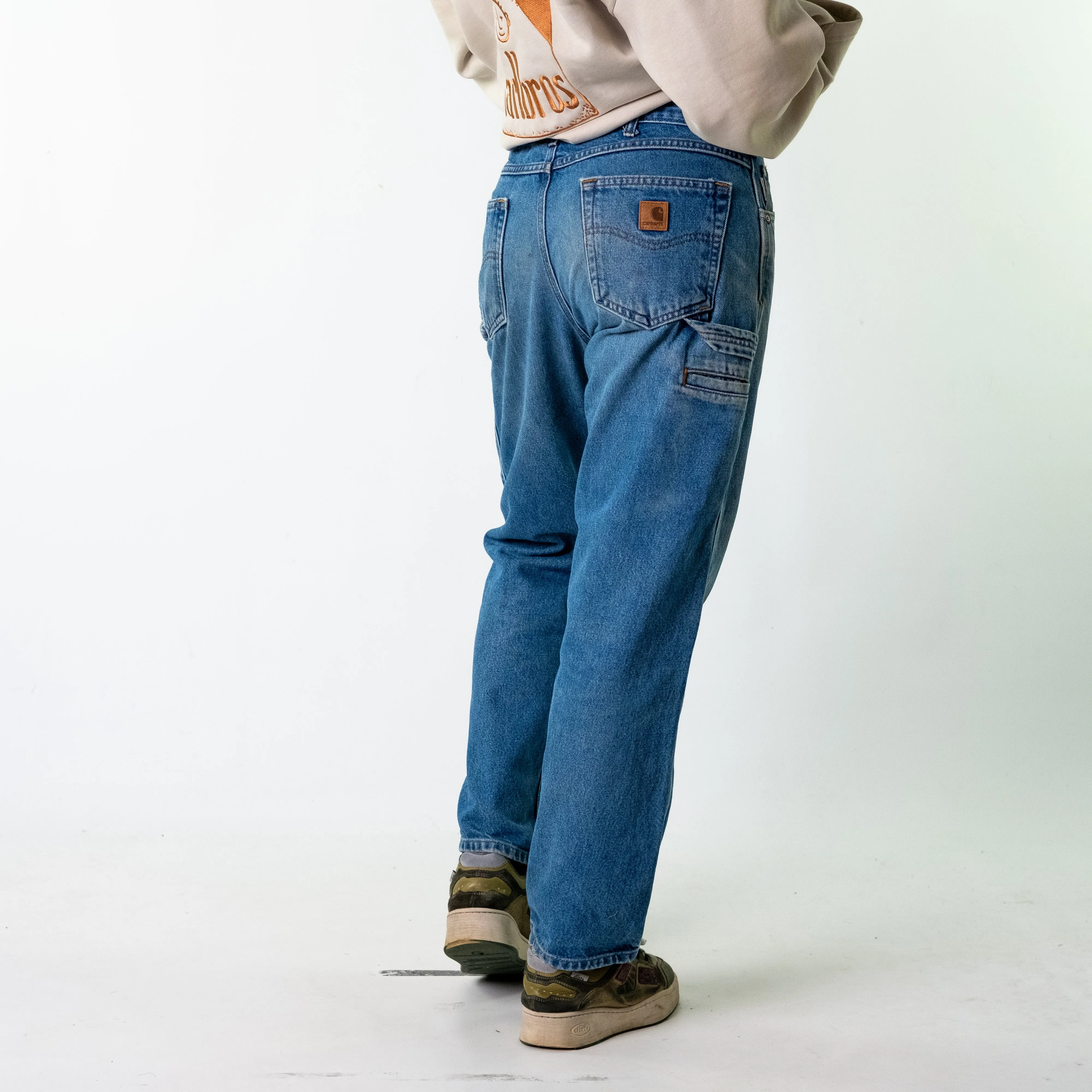 Blue Denim 90s Carhartt  Cargo Skater Trousers Pants Jeans (33x30)