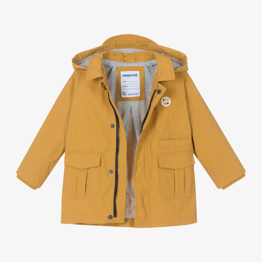 Boys Yellow Windbreaker Coat