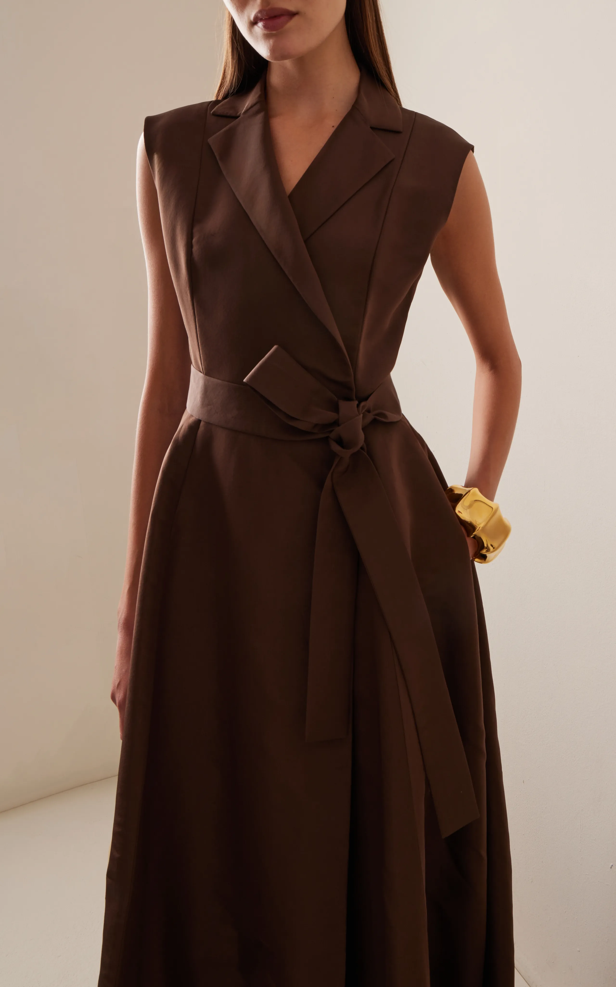 Carolina Herrera Silk Trench Gown