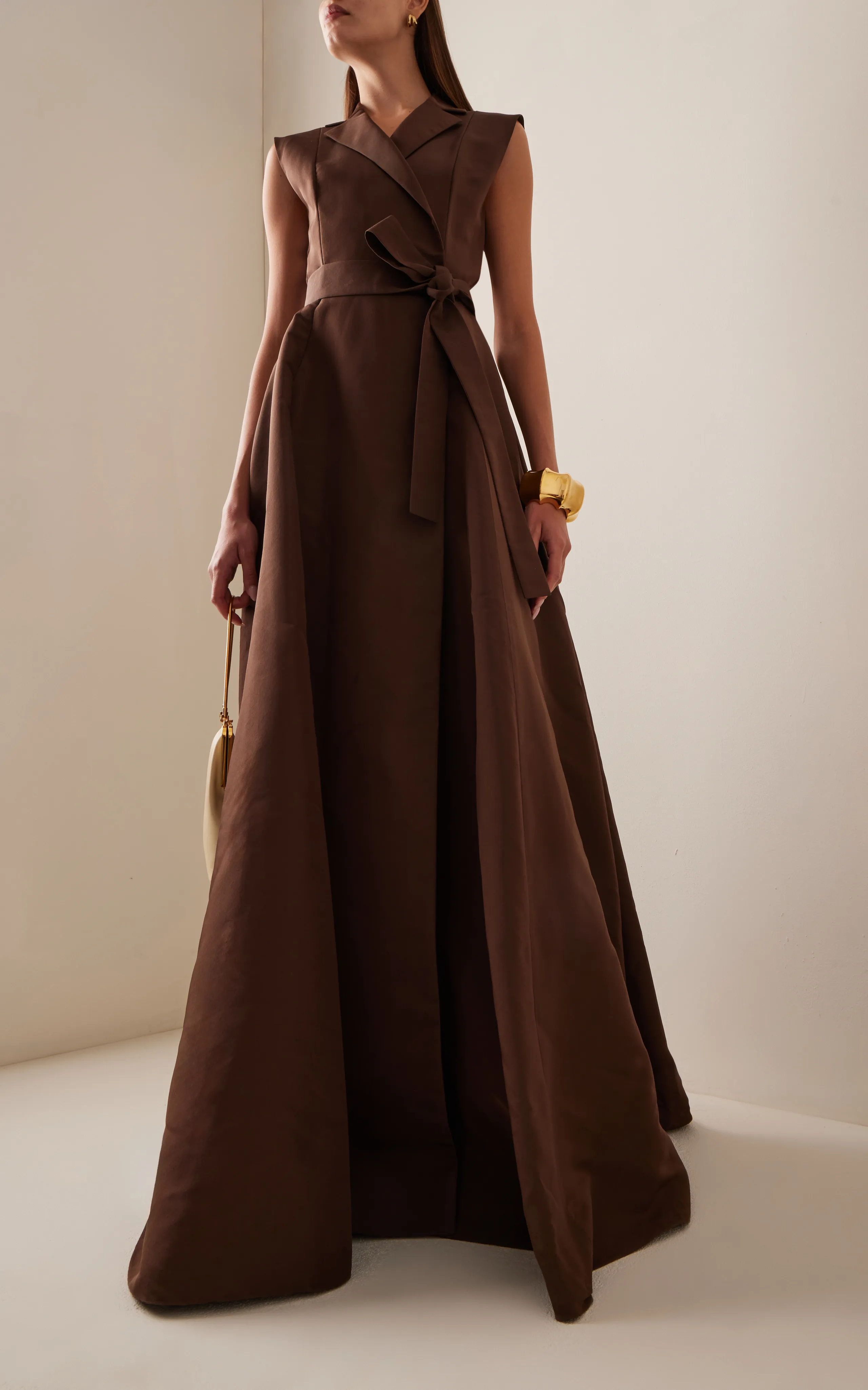 Carolina Herrera Silk Trench Gown