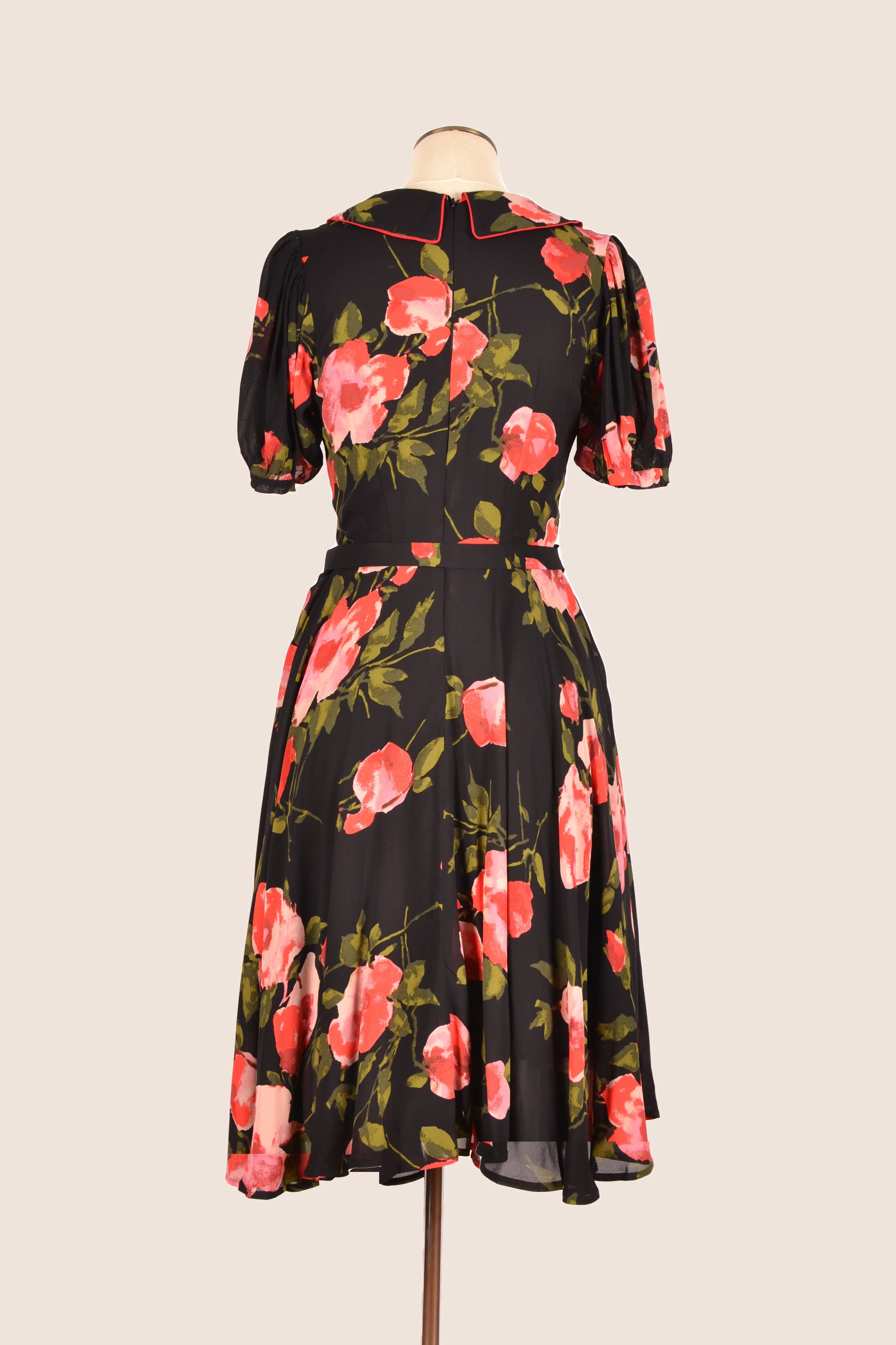 Charlie Red & Black Floral Dress