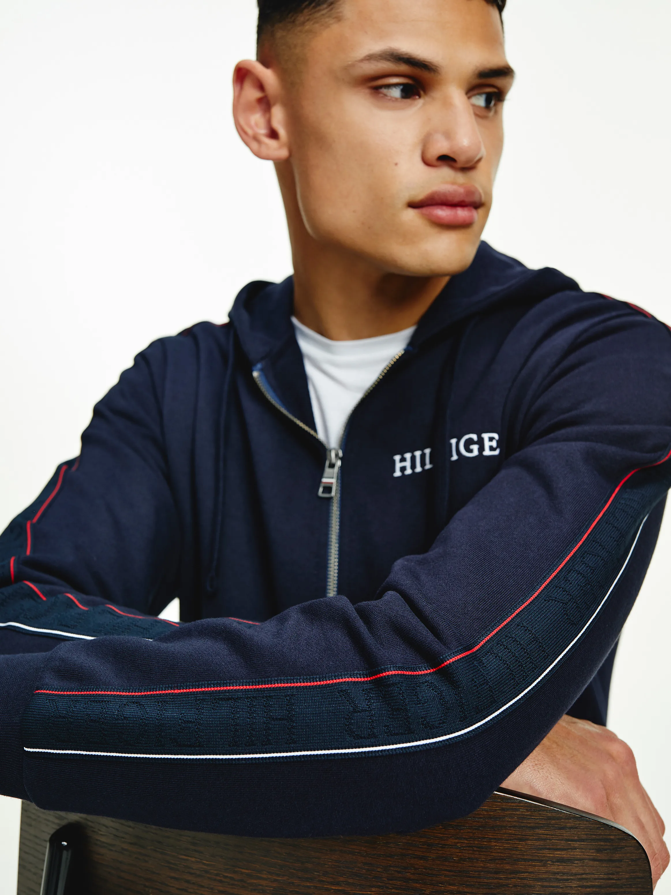 Contrast Tape Zip-Thru Hoodie | Hoodies | Tommy Hilfiger