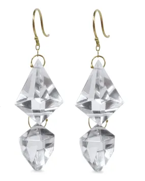 Crystal Faceted Drop Earrings