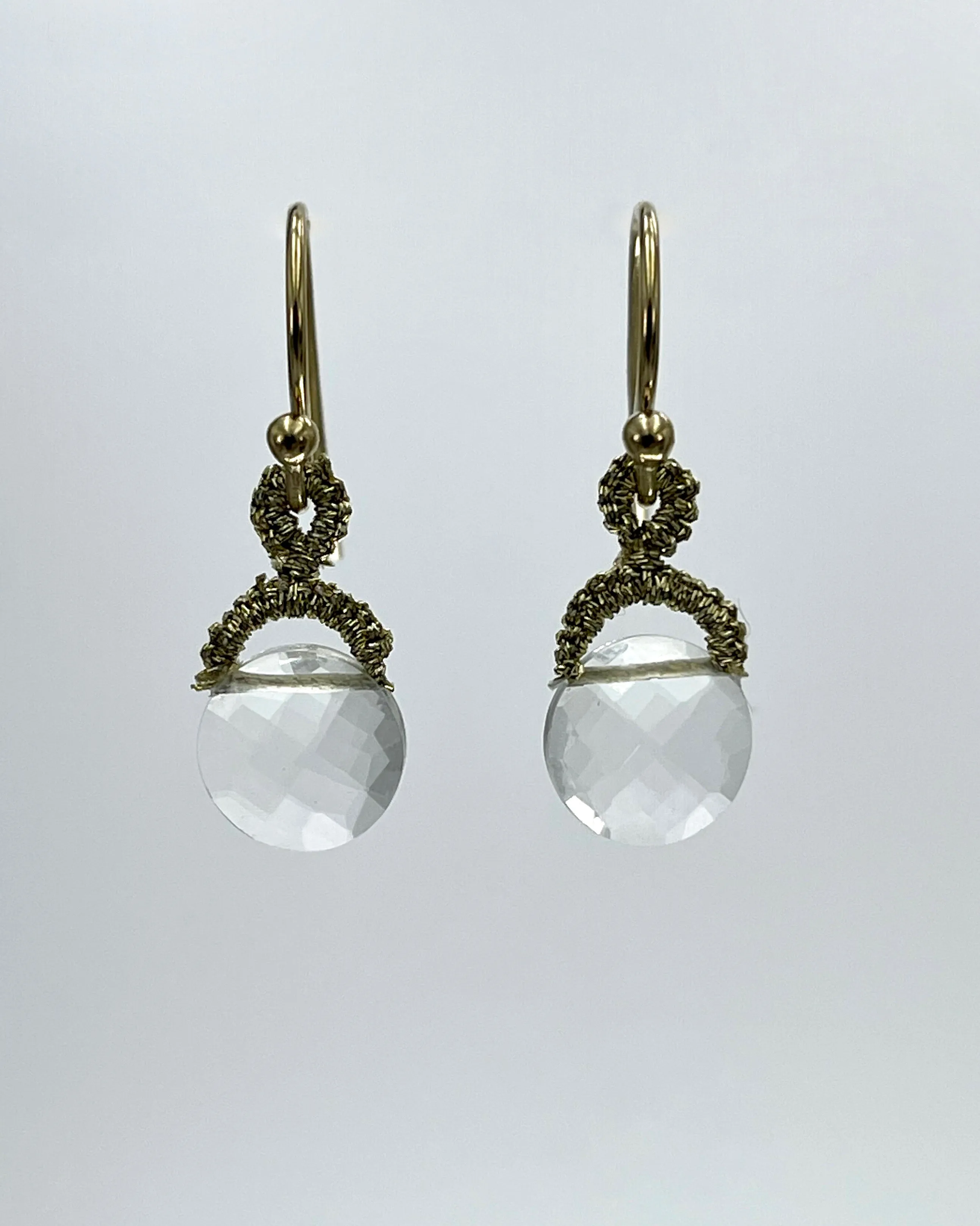 Danielle Welmond Crystal Quartz Coin Drop Earrings