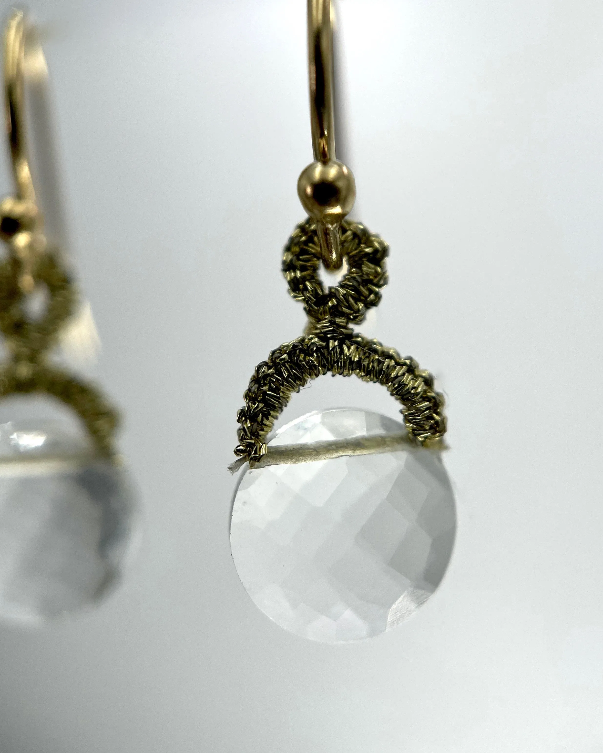 Danielle Welmond Crystal Quartz Coin Drop Earrings