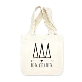 Delta Delta Delta Boho Design on Mini Tote Gift Bag