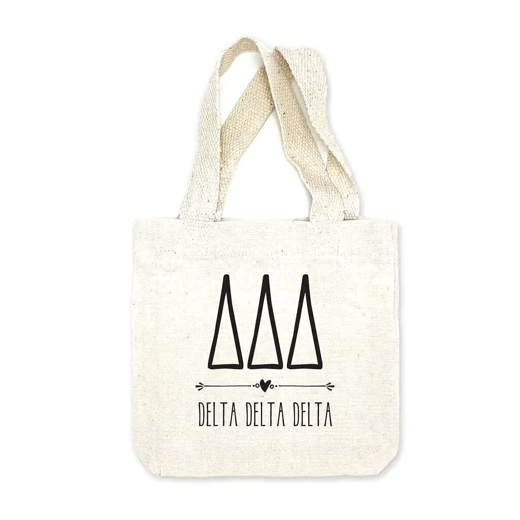 Delta Delta Delta Boho Design on Mini Tote Gift Bag